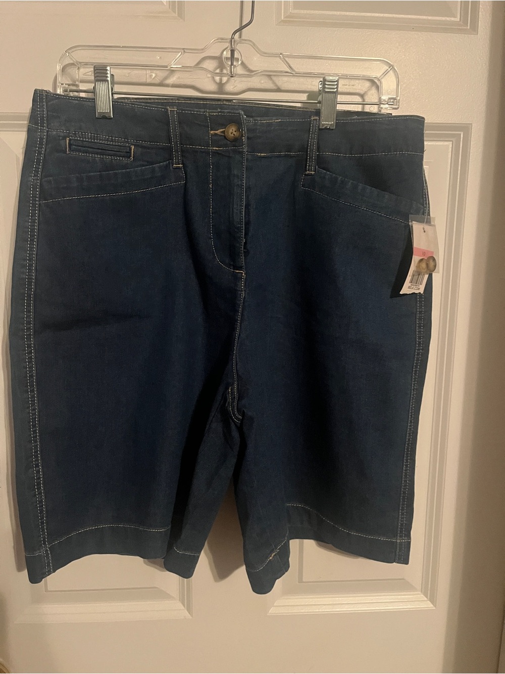 Kim Rogers Dark Blue Denim Bermuda Shorts